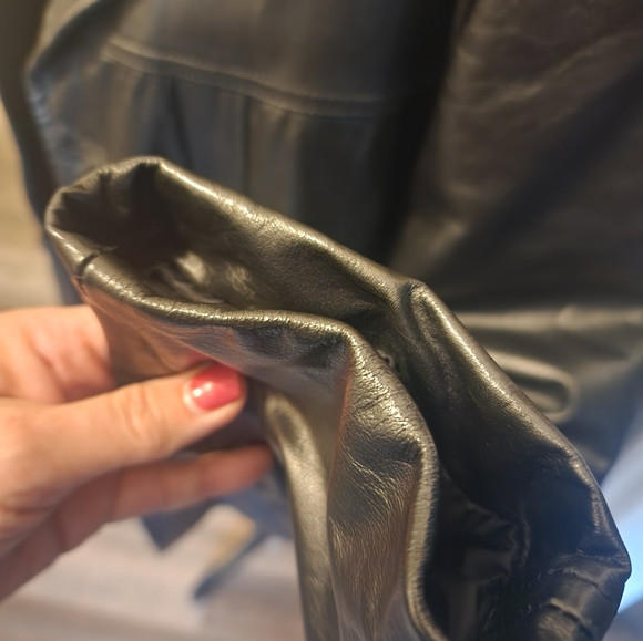 Cooper leather coat, black leather, size 44 - Picture 6 of 10